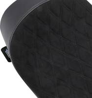 Drag Specialties - Drag Specialties EZ on Solo Seat For Ness Winged Gas Tank - Suede Double Diamond Stitch - 0801-1068 - Image 3