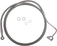 Drag Specialties - Drag Specialties Extended Stainless Steel Front Brake Line Kit - Clear Coated - 70-1/2in. (+6in.) - 1741-3991 - Image 2