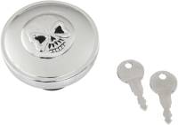 Drag Specialties - Drag Specialties Screw-In Locking Skull Gas Cap - Vented - Chrome - 0703-0688 - Image 1