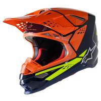 Alpinestars - Alpinestars Supertech M8 Factory Helmet - 8302922-7445-MD - Dark Blue/Orange Fluo/Yellow Fluo Glossy - Medium - Image 1
