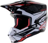 Alpinestars - Alpinestars S-M5 Action 2 Helmet - 8306123-1304-XL - Black/White/Bright Red Glossy - 2XL - Image 1