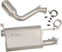 BikeMan Performance - BikeMan Performance Single Barrel Slip-On - Ceramic Chrome - 17-315-C - Image 2