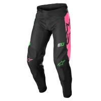 Alpinestars - Alpinestars Racer Compass Youth Pants - 3742122-1669-24 - Black/Green Neon/Pink Fluo - 24 - Image 1