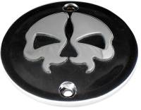 Drag Specialties - Drag Specialties Split Skull Points Cover - Black - 0940-1617 - Image 1