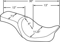 Drag Specialties - Drag Specialties Predator 2 Up Seat - Smooth - 0803-0409 - Image 3