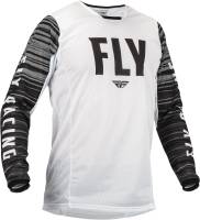 Fly Racing - Fly Racing Kinetic Mesh Jersey - 376-316S - White/Black/Gray - Small - Image 1