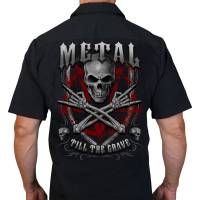Lethal Threat - Lethal Threat Metal Till the Grave Shop Shirt - DG60179-4XL - Black/Red/Gray - 4XL - Image 1