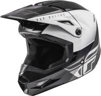 Fly Racing - Fly Racing Kinetic Straight Edge Helmet - 73-8630XS - Black/White - X-Small - Image 1