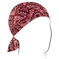 Zan Headgear - Zan Headgear Flydanna Headwrap - Z106 - Paisley Red - OSFM - Image 1