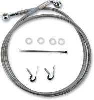 Drag Specialties - Drag Specialties Extended Stainless Steel Front Brake Line Kit - Clear Coated - 43 3/4in. - 660310-2 - Image 2