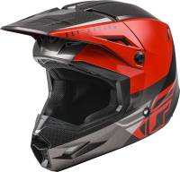 Fly Racing - Fly Racing Kinetic Straight Edge Helmet - 73-8635L - Red/Black/Gray - Large - Image 1