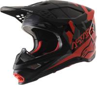 Alpinestars - Alpinestars Supertech M8 Echo Helmet - 8302621-1116-XS - Black/Gray/Red Flourescent/Matte And Glossy - X-Small - Image 1
