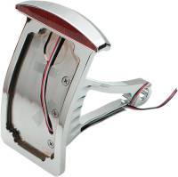 Drag Specialties - Drag Specialties Axle Mount Taillight/License Plate Mount - Half-Moon - Curved Vertical - P28-6141 - Image 1