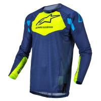 Alpinestars - Alpinestars Techstar Factory Jersey - 3761022-7557-S - Dark Blue/Yellow Fluo/Blue - Small - Image 1