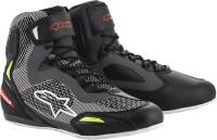Alpinestars - Alpinestars Faster-3 Rideknit Riding Shoes - 2510319131512 - Black/Gray/Red/Fluo Yellow - 12 - Image 1