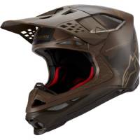 Alpinestars - Alpinestars Supertech S-M10 Acumen Helmet - 8302823-839-LG - Dark Brown/Gold - Large - Image 1