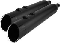 Khrome Werks - Khrome Werks 4.50in. HP-Plus Slip-On Muffler - Black with Black Edge Billet Tip End Caps - 202885 - Image 2