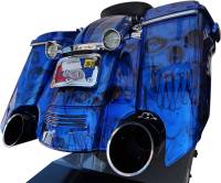 Khrome Werks - Khrome Werks 4.50in. HP-Plus Slip-On Muffler - Black with Black Edge Billet Tip End Caps - 202885 - Image 3