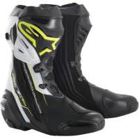 Alpinestars - Alpinestars Supertech R Non-Vented Boots - 2220015-158-45 - Black/Yellow Fluorescent/White - 10.5 - Image 1