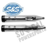 S&S Cycle - S&S Cycle MK45 4-1/2in. Performance Muffler - Chrome with Black/Machined Thruster End Caps - 550-0619 - Image 3
