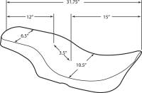 Drag Specialties - Drag Specialties Spoon-Style Seat - Smooth - 0801-0442 - Image 3