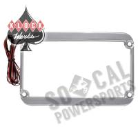 Klock Werks - Klock Werks License Plate Frame for 7.125in. Rear Fender - Chrome Lighted - KWS-01-0089 - Image 2