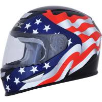 AFX - AFX FX-99 Gloss Black Flag Helmet - 0101-11366 - Gloss Black Flag - Small - Image 1