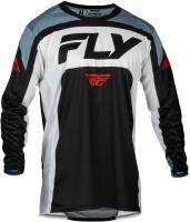 Fly Racing - Fly Racing Lite Jersey - 377-720L - Black/White/Denim Gray - Large - Image 1