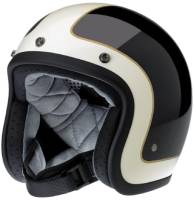 Biltwell Inc. - Biltwell Inc. Bonanza Tracker Helmet - BHGBWLETRKXS - Gloss Black/Vintage White - X-Small - Image 1