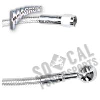Magnum - Magnum Polished Stainless Designer Series Front Upper Brake Line - 3/8in./10mm, 180deg. Banjo - 23in. - 57623 - Image 2