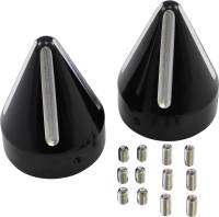 LA Choppers - LA Choppers Axle Caps - Black Machined Spike - LA-7813-00B - Image 1