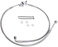 Drag Specialties - Drag Specialties Clear Coated Standard Length ABS Stainless Steel Rear Brake Line Kit - 640240 - Image 1