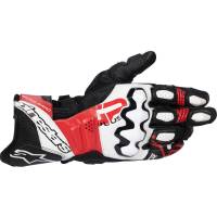 Alpinestars - Alpinestars GP Plus R V3 Leather Gloves - 3550825-1304-XL - Black/White/Bright Red - X-Large - Image 1