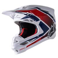 Alpinestars - Alpinestars Supertech M10 Carbon Meta2 Helmet - 8300422-2378-M - White/Red/Blue Glossy - Medium - Image 1