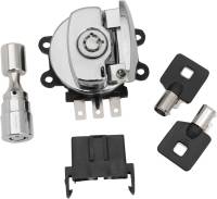 Drag Specialties - Drag Specialties Side Hinge Ignition Switch with Fork Lock - Chrome - 2106-0252 - Image 1