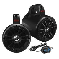 Boss Audio - Boss Audio BM40AMPBT 4" 2-Way Amplified Roll Cage/Waketower Speaker Pods w/Bluetooth Controller - Image 1