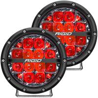 RIGID Industries - RIGID Industries 360-Series 6" LED Off-Road Fog Light Spot Beam w/Red Backlight - Black Housing - Image 1