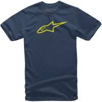 Alpinestars - Alpinestars Ageless T-Shirt - 1032-72030-7055-M - Navy/Yellow - Medium - Image 1