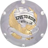 Drag Specialties - Drag Specialties Live to Ride Derby Cover - Gold - 1107-0630 - Image 1