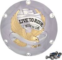 Drag Specialties - Drag Specialties Live to Ride Derby Cover - Gold - 1107-0630 - Image 2