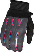 Fly Racing - Fly Racing F-16 Youth Gloves - 376-811YL - Gray/Pink/Blue - Large - Image 1