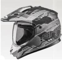 G-Max - G-Max GM11D Dual Sport Adventure Helmet - G5117453 TC-17 - Flat Black/Dark Silver - X-Small - Image 1