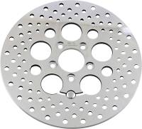 Drag Specialties - Drag Specialties Polished Stainless Steel Drilled Brake Rotor - B06-0189ASP - Image 1