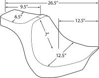 Drag Specialties - Drag Specialties Predator III Seat - Smooth - 0802-1266 - Image 3