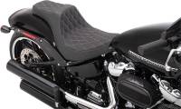 Drag Specialties - Drag Specialties Predator III Seat - Double Diamond - Silver Thread - 0802-1268 - Image 3