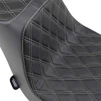 Drag Specialties - Drag Specialties Predator III Seat - Double Diamond - Silver Thread - 0802-1268 - Image 4