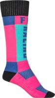 Fly Racing - Fly Racing MX Socks - Thick - 350-0551L - Pink/Blue - Large - Image 1