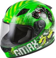 G-Max - G-Max GM-49Y Beats Youth Helmet - G1498052 - Neon Green/HI-Vis - Large - Image 1