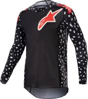 Alpinestars - Alpinestars Supertech North Jersey - 3760523-1397-LG - Black/Neon Red - Large - Image 1