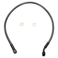 Magnum - Magnum Polished Stainless Designer Series ABS Front Upper Brake Line - 10mm., 180deg. Banjo - 36in. - AS47122 - Image 1